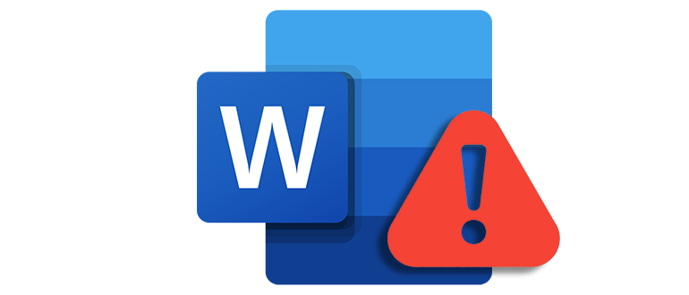 Значок неудачной попытки активации программы Word